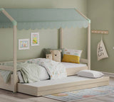 Cilek Montes Natural Roof Bed (90x200 Cm) - Dual Height - Kids Haven