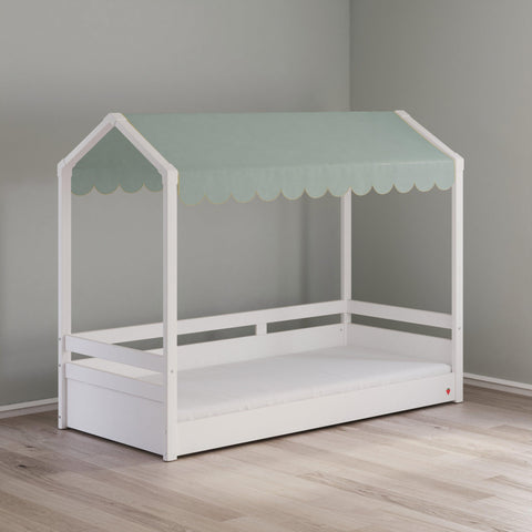 Cilek Montes Flat Roof Bed Tent (Green/ Pink/ Cream) - Kids Haven
