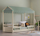 Cilek Montes Flat Roof Bed Tent (Green/ Pink/ Cream) - Kids Haven
