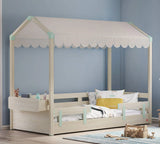 Cilek Montes Flat Roof Bed Tent (Green/ Pink/ Cream) - Kids Haven
