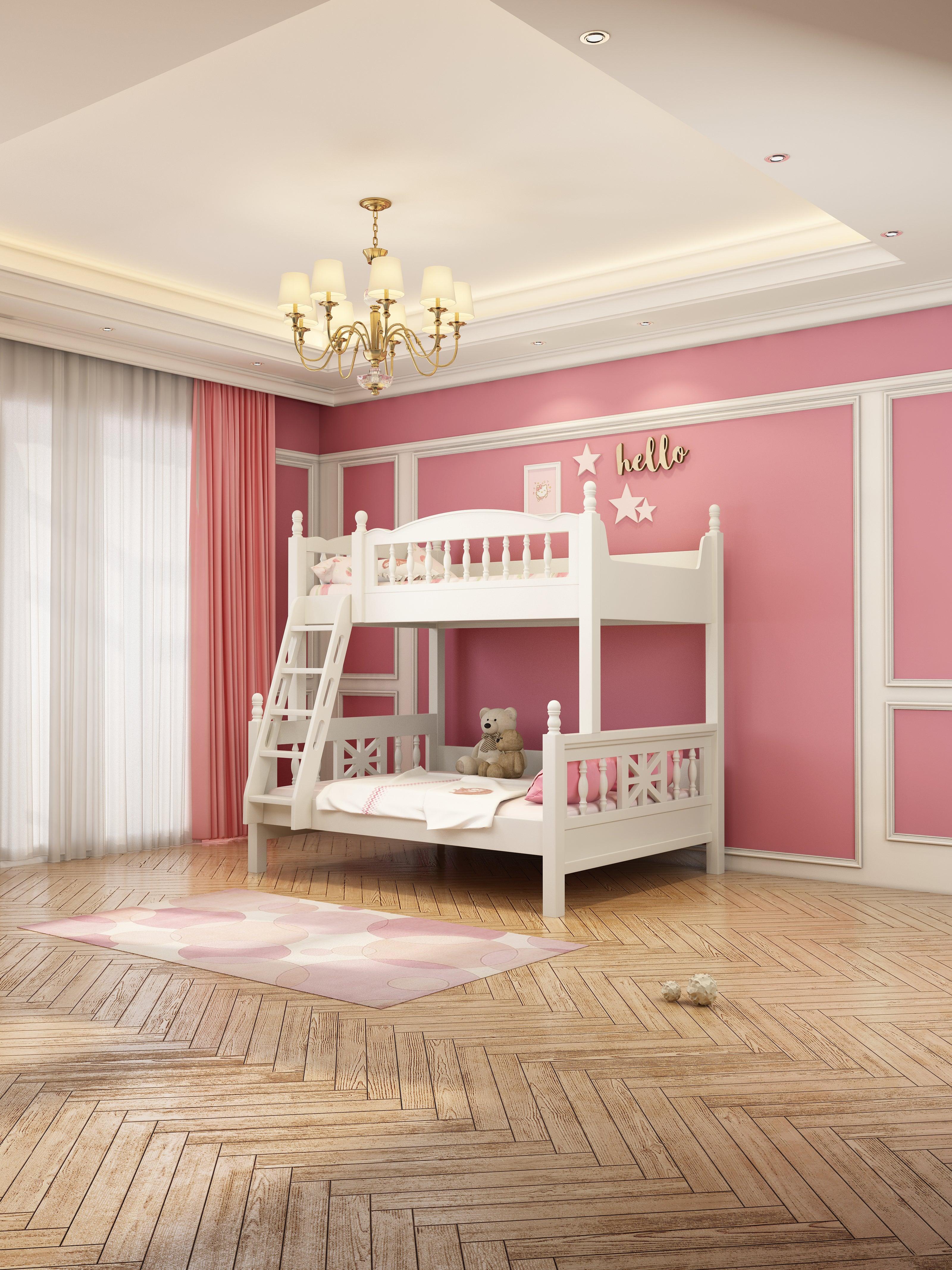 HB Rooms White Bunk Bed (H19) - Kids Haven