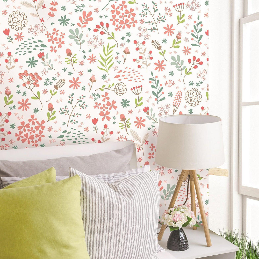 A Splash of Floral Wallpaper - Kids Haven