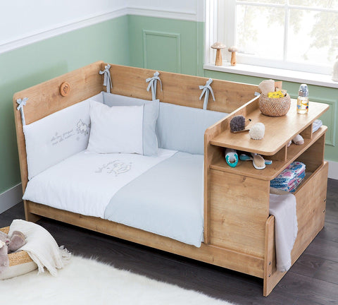 Cilek Mocha Baby Convertible Baby Bed With Table Oak (70X110-70X140 Cm) - Kids Haven