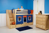 Maxtrix Basic Low Bunk (Ladder or Staircase) - fabric options - Kids Haven