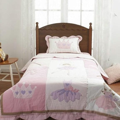 Snuggle Ballerina Applique Bed Cover Set - Kids Haven