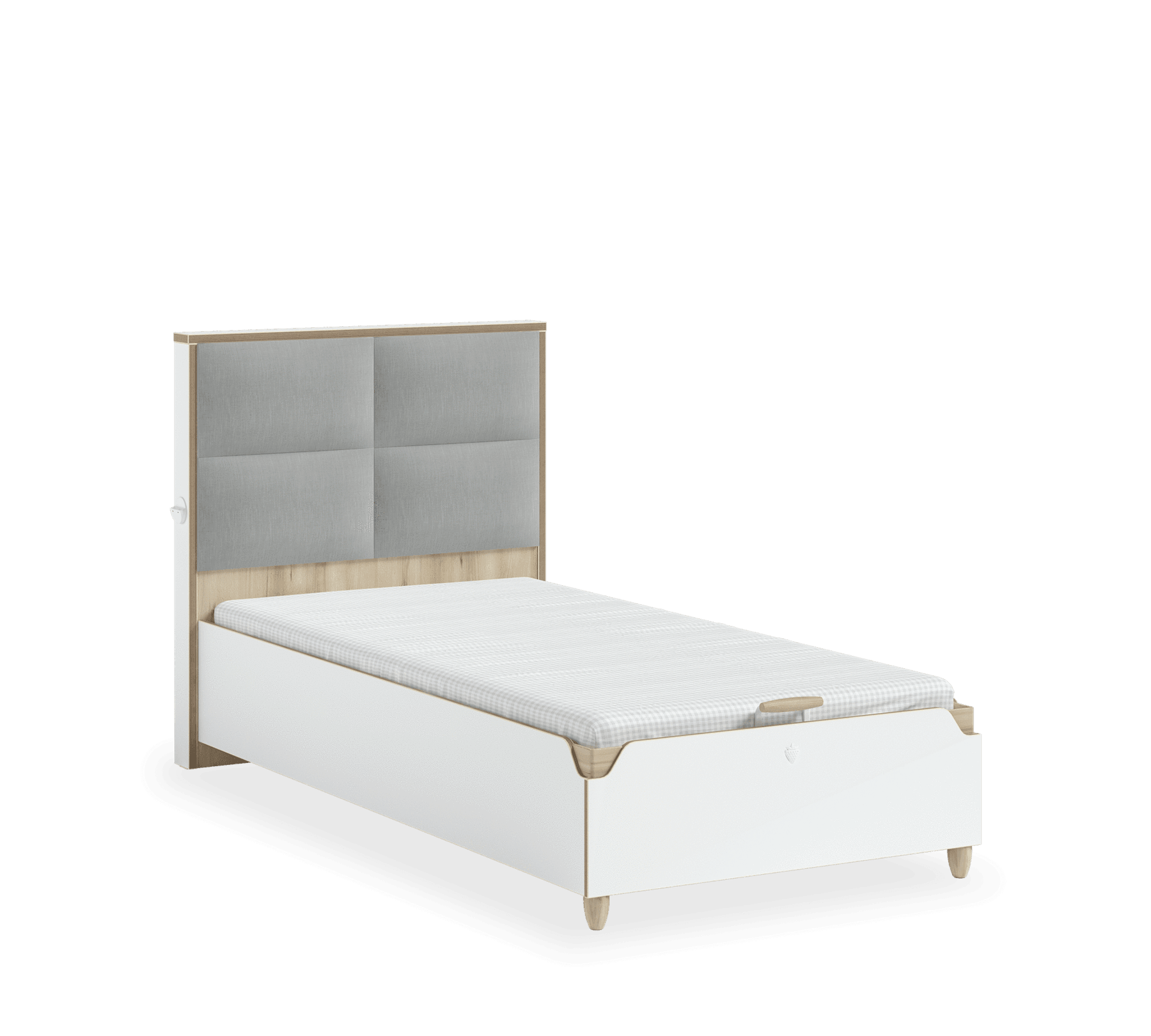 Cilek Modera Fabric Headed Bed With Base (100x200 cm or 120x200 cm) - Kids Haven