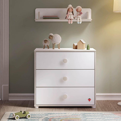 Cilek Montes White Small Dresser - Kids Haven