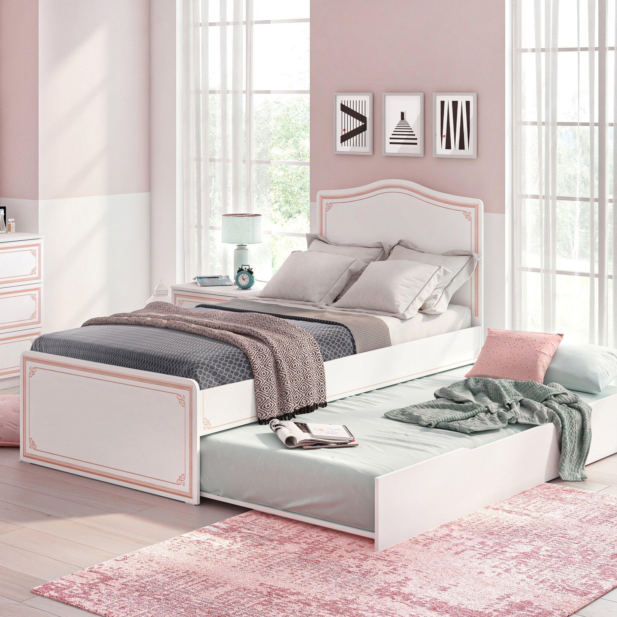 Cilek Selena Pink Bed (100X200 Cm Or 120X200 Cm - With Pull Out Options)