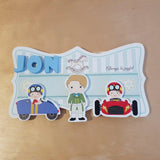 C&F Wooden Red Racing Car Character - Kids Haven