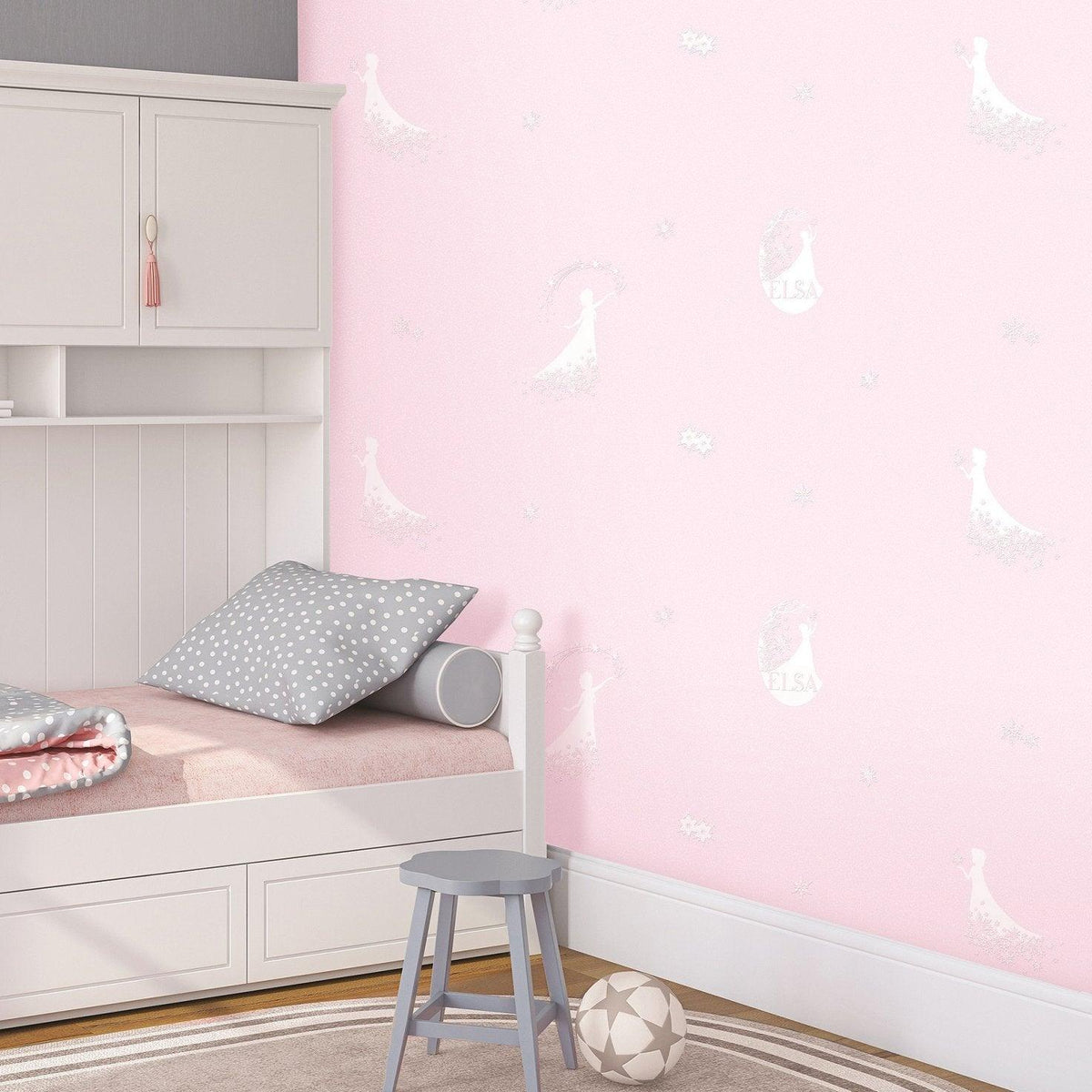 Magical Elsa Pink Wallpaper - Kids Haven