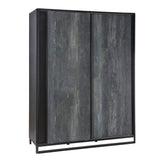 Cilek Dark Metal Sliding Wardrobe