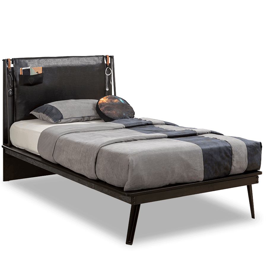 Cilek Dark Metal Line Bed (100X200 Cm Or 120X200 Cm) - Kids Haven