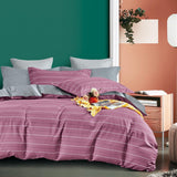 iSleep Oxford Series 100% Pure Cotton Quilt Cover Set (Various Designs) - Kids Haven