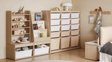 FIJN Earth Low Magazine Rack with Bottom Shelf - Kids Haven