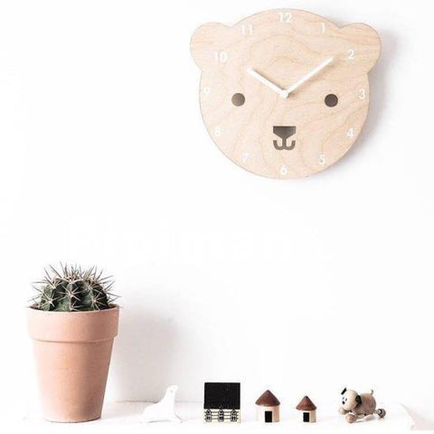 FIJN Wooden Bear Clock