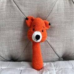 May's Hand Fox Foxy Long Rattle Crochet - Kids Haven
