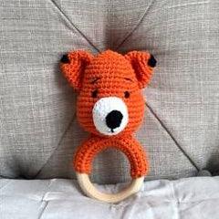 May's Hand Fox Foxy Round Rattle Crochet - Kids Haven