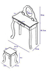 LEKEN Fairies Pink Dressing Table & Chair - Kids Haven