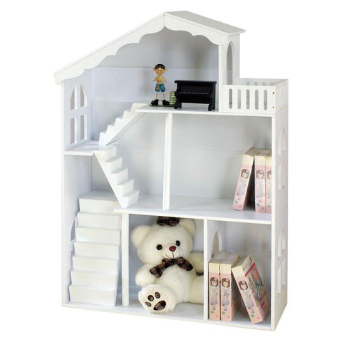 LEKEN White Dollhouse Bookshelf - Kids Haven