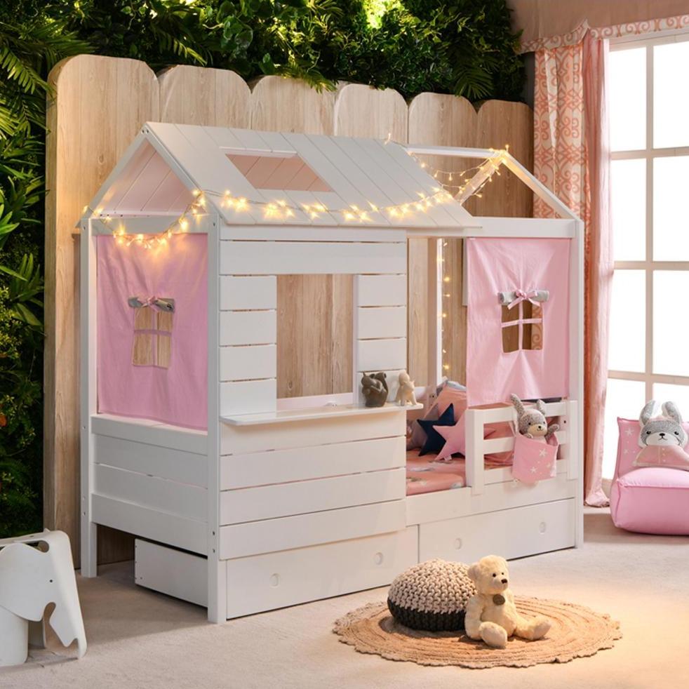 Oslo Basics Haus Bed - Pink - Kids Haven