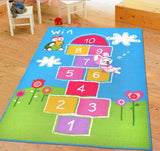 EFFEN Hare & the Tortoise Hopscotch Rug - Kids Haven