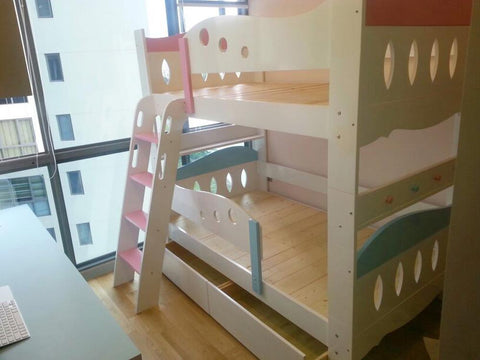 Oslo Little Whale Double Deck Bed - Kids Haven