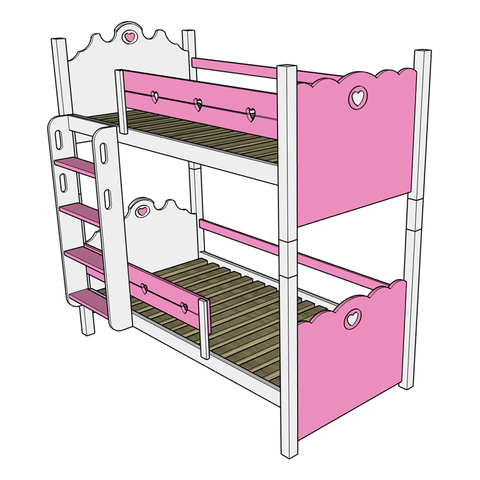 Oslo Princess Double Deck Bed