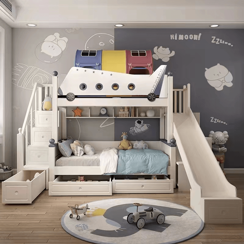 HB Rooms Aeroplane Bunk Bed (M04#) - Kids Haven