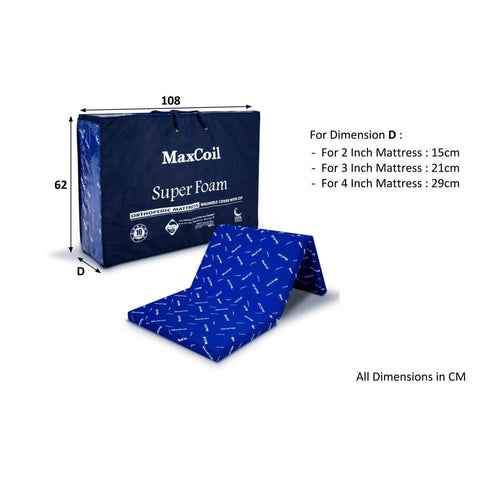Maxcoil Foldable Super Foam Mattress - Kids Haven