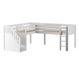 Maxtrix Corner Low Loft Loft - with options - Kids Haven