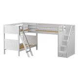 Maxtrix Corner Low Bunk Mid Loft - with options - Kids Haven
