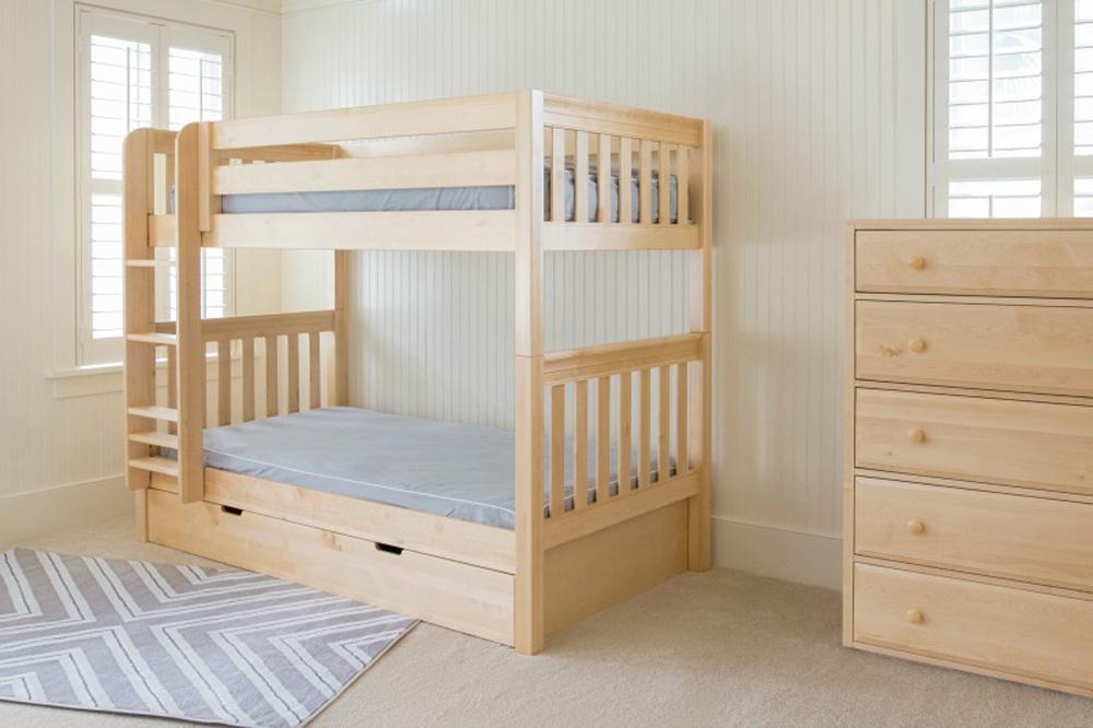 Maxtrix Basic High Bunk (Ladder or Staircase) - fabric options - Kids Haven