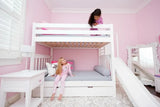 Maxtrix High Bunk w Slide Platform (Choose front or side) - Kids Haven