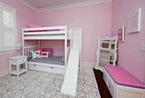 Maxtrix High Bunk w Slide Platform (Choose front or side) - Kids Haven