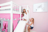 Maxtrix High Bunk w Slide Platform (Choose front or side) - Kids Haven