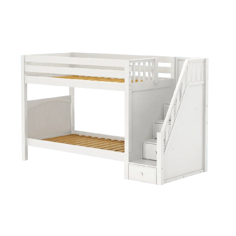 Maxtrix Basic High Bunk (Ladder or Staircase) - fabric options - Kids Haven