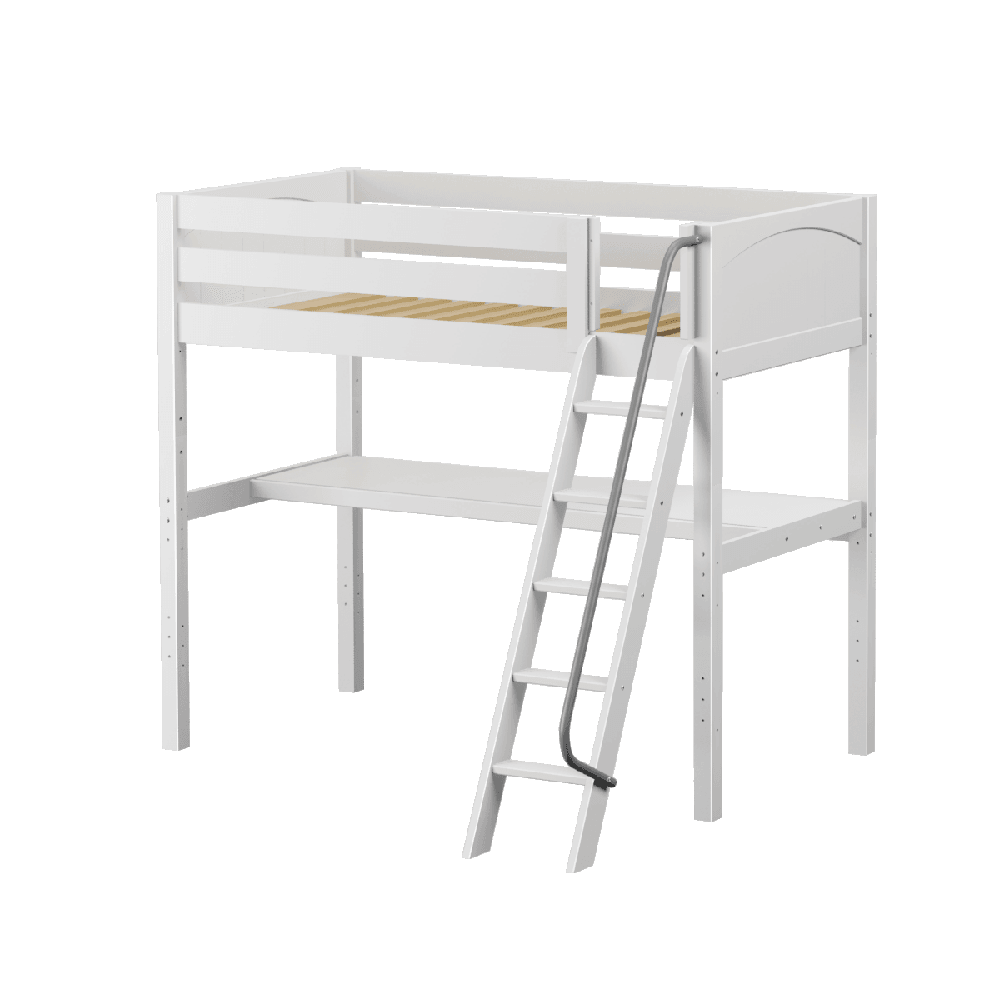 Maxtrix High Loft w Front Angled Ladder w Table - Kids Haven