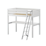 Maxtrix High Loft w Front Angled Ladder w Table - Kids Haven