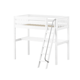Maxtrix High Loft w Front Angled Ladder w Table - Kids Haven