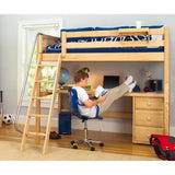 Maxtrix High Loft w Front Angled Ladder w Table w 1 Drawer - Kids Haven