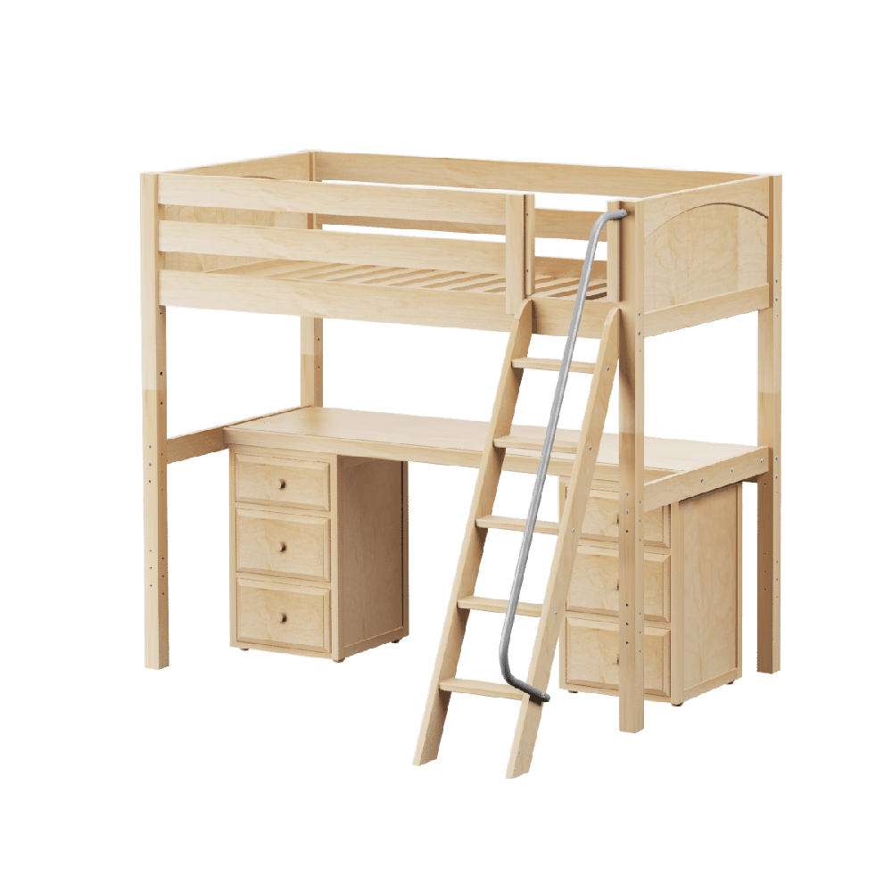 Maxtrix Ultra High Loft w Angled Ladder w Table w 2 Drawers