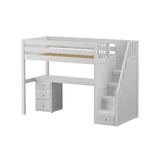 Maxtrix High Loft w Staircase w Table w 1 Drawer - Kids Haven
