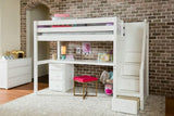 Maxtrix High Loft w Staircase w Table w 1 Drawer - Kids Haven