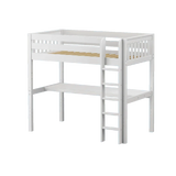 Maxtrix High Loft w Front Straight Ladder w Table - Kids Haven