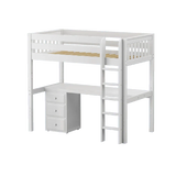 Maxtrix Ultra High Loft w Front Straight Ladder w Table w 1 drawer - Kids Haven