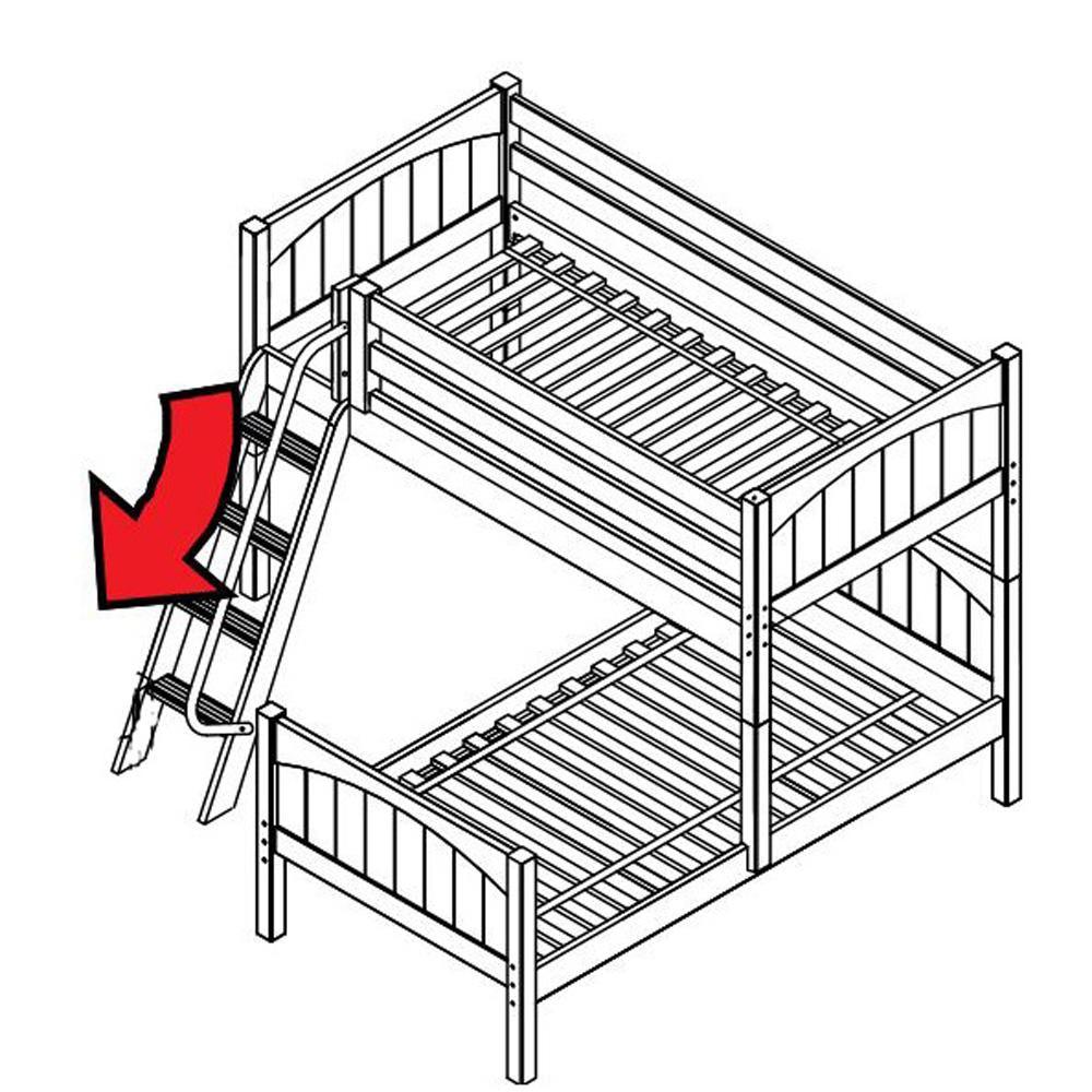 Maxtrix L-Shape Bed w Angled Ladder - Kids Haven