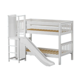 Maxtrix Low Bunk w Slide Platform (Choose front or side) - Kids Haven