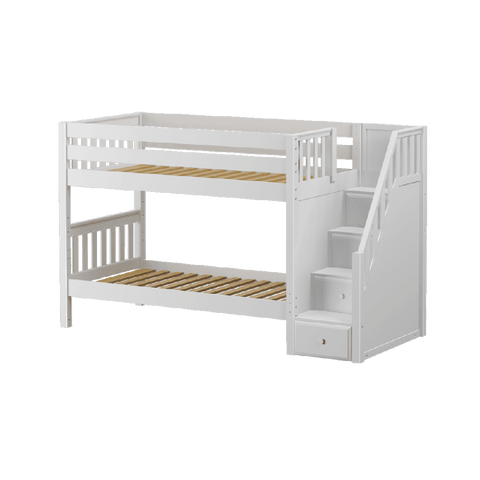 Maxtrix Basic Low Bunk (Ladder or Staircase) - fabric options - Kids Haven