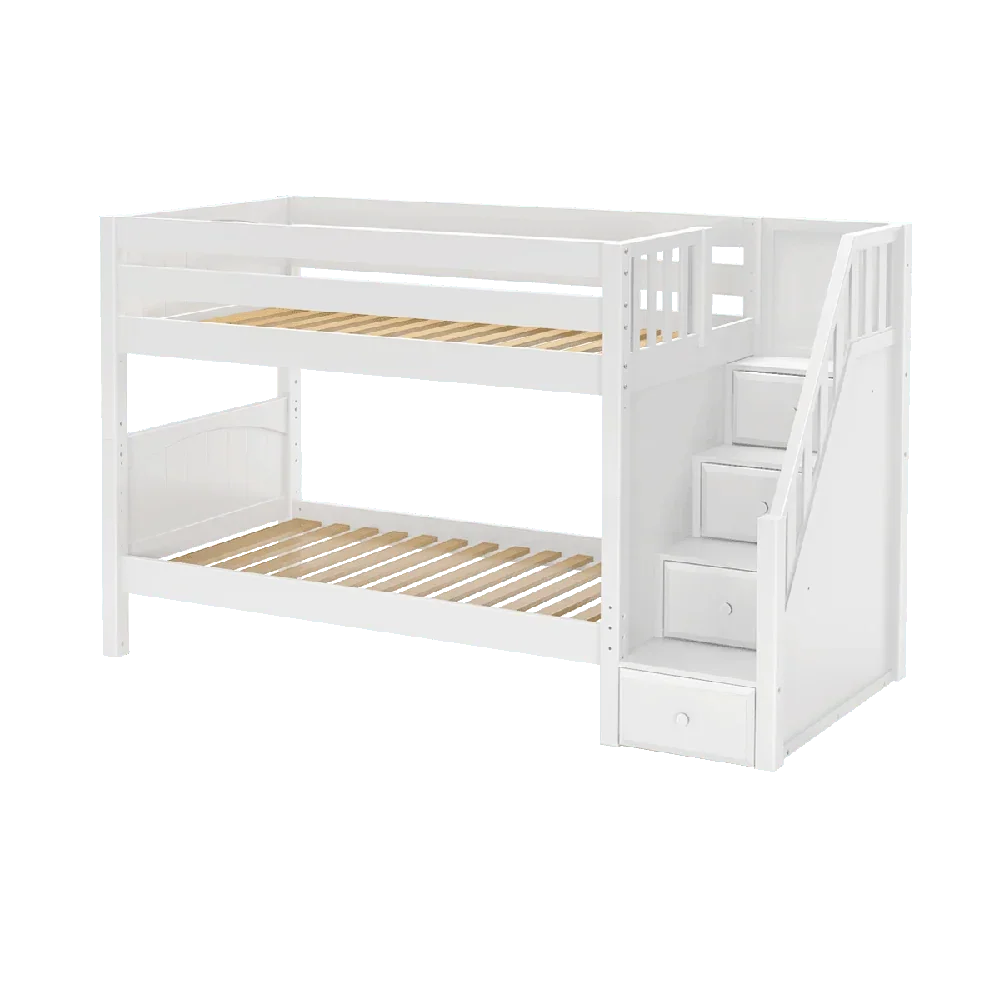 Maxtrix Basic Low Bunk (Ladder or Staircase) - fabric options - Kids Haven