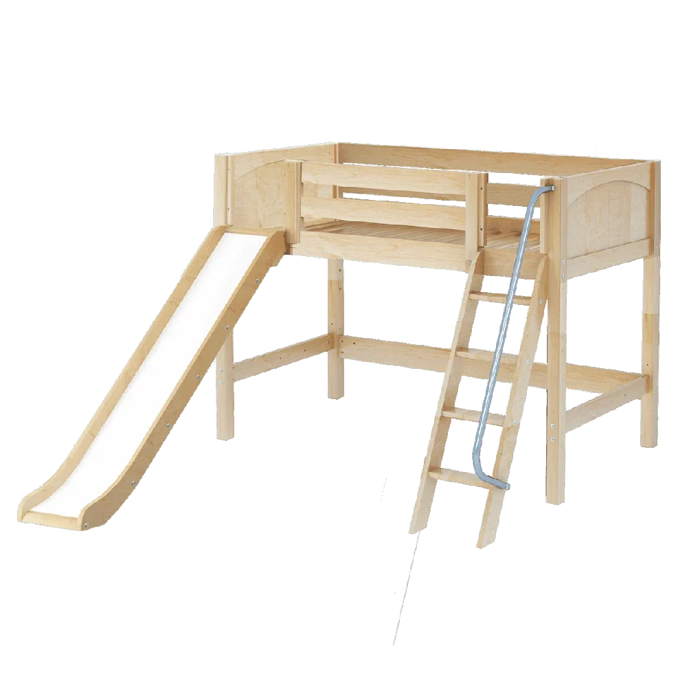 Maxtrix Mid Loft w Front Slide (Ladder or Staircase) - fabric options - Kids Haven
